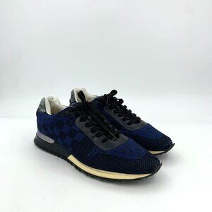 Louis Vuitton Lv 42.5 Dark Blue Checkered Lace-Up Sneakers